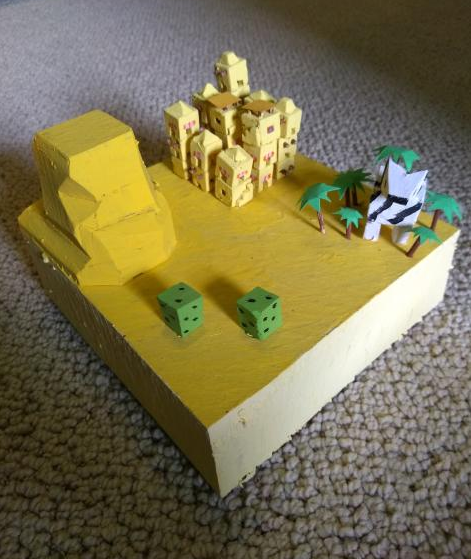 Sculpted model of an Oumaji terrain